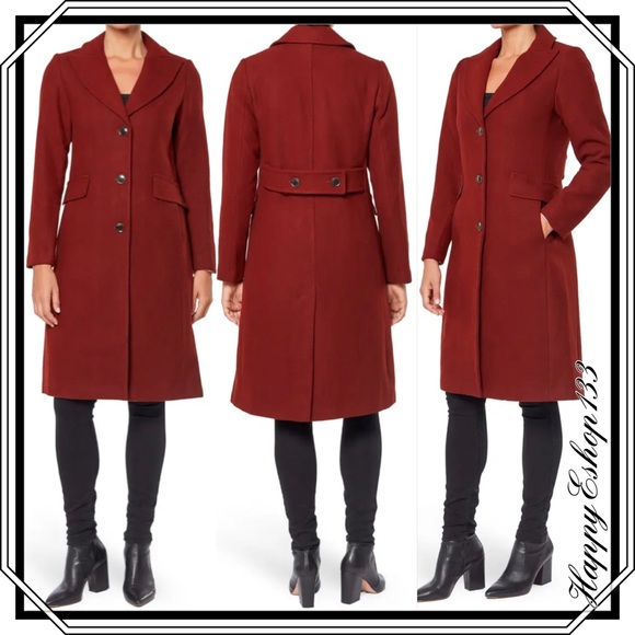 kate spade NY Women’s Peak Lapel Wool Blend Walking Coat